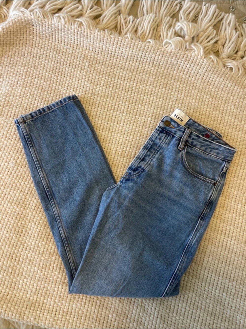 Sezane ‘Brut Sexy’ Straight Leg Light Blue Denim Jeans - Size 29 / US 6 - Picture 8 of 11
